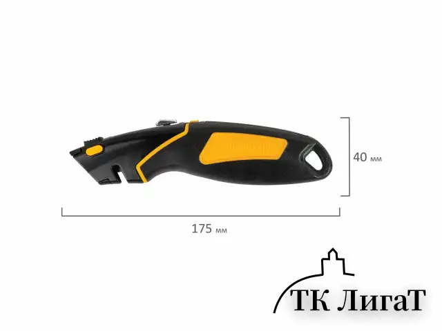 Нож универсальный мощный цинковый BRAUBERG METALLIC PRO, автофиксатор, резиновые вставки, 238738