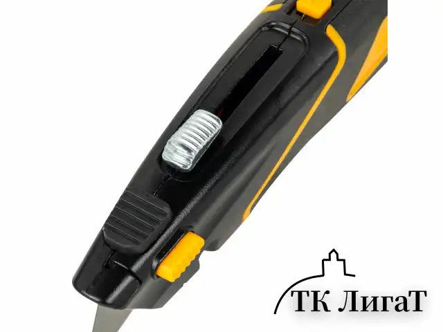 Нож универсальный мощный цинковый BRAUBERG METALLIC PRO, автофиксатор, резиновые вставки, 238738