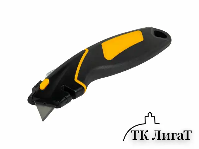 Нож универсальный мощный цинковый BRAUBERG METALLIC PRO, автофиксатор, резиновые вставки, 238738