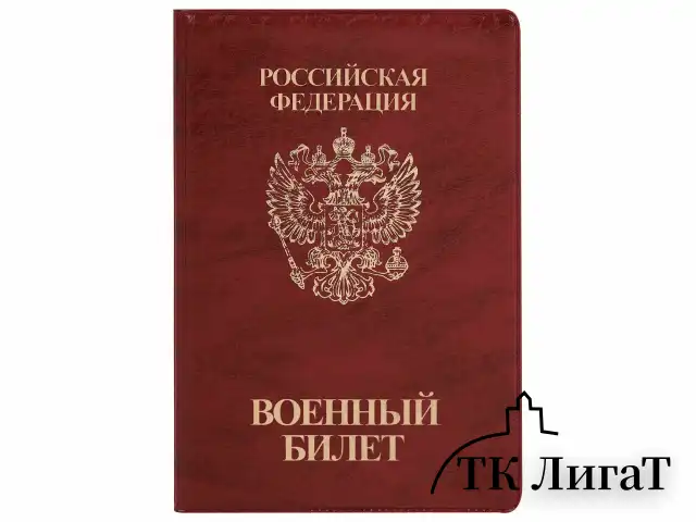 Обложка для военного билета, ПВХ, бордовая, тиснение, STAFF, 238874