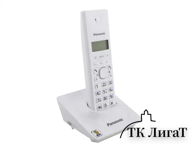Радиотелефон PANASONIC KX-TG1711RUW, память на 50 номеров, АОН, повтор, часы /будильник (радиус 10-100 м), цвет белый