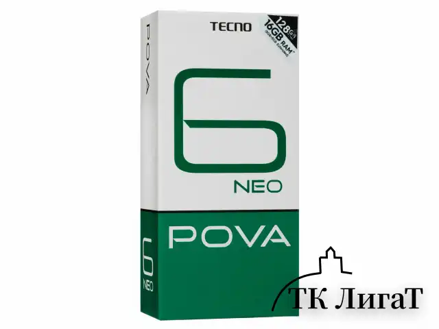 Смартфон TECNO POVA 6 NEO, 2 SIM, 6,8", 4G, 60/8 Мп, 8/128 ГБ, черный, пластик, TCN-LI6.8.128.SPB