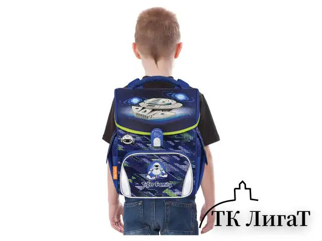 Ранец TIGER FAMILY для начальной школы, Jolly, "Robot in Space", 36х31х19 см, 270631