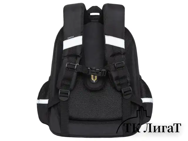 Ранец GRIZZLY анатомическая спинка, c брелоком, для девочек, "NIGHT CAT", 36х28х20 см, RAz-286-1/1