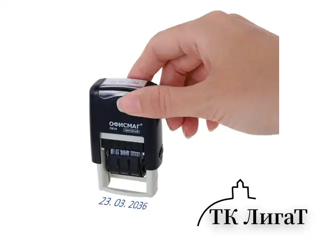 Датер-мини ОФИСМАГ, месяц цифрами, оттиск 22х4 мм, "Printer 7810 BANK", 271926