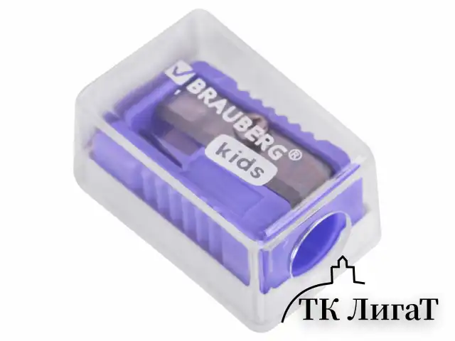 Точилка BRAUBERG KIDS "MINI", с контейнером, пластиковая, пастельные цвета ассорти, 271944