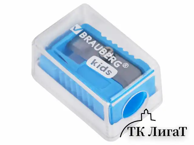 Точилка BRAUBERG KIDS "MINI", с контейнером, пластиковая, пастельные цвета ассорти, 271944