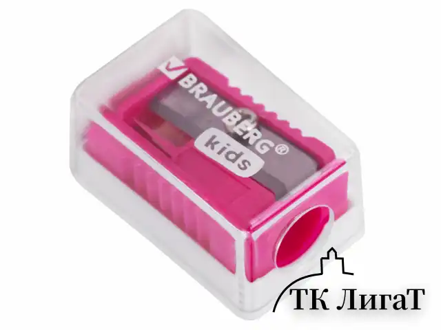 Точилка BRAUBERG KIDS "MINI", с контейнером, пластиковая, пастельные цвета ассорти, 271944