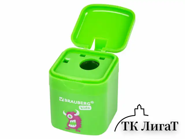 Точилка BRAUBERG KIDS "Монстрик", с контейнером, корпус ассорти, 271946