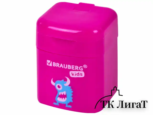 Точилка BRAUBERG KIDS "Монстрик", с контейнером, корпус ассорти, 271946