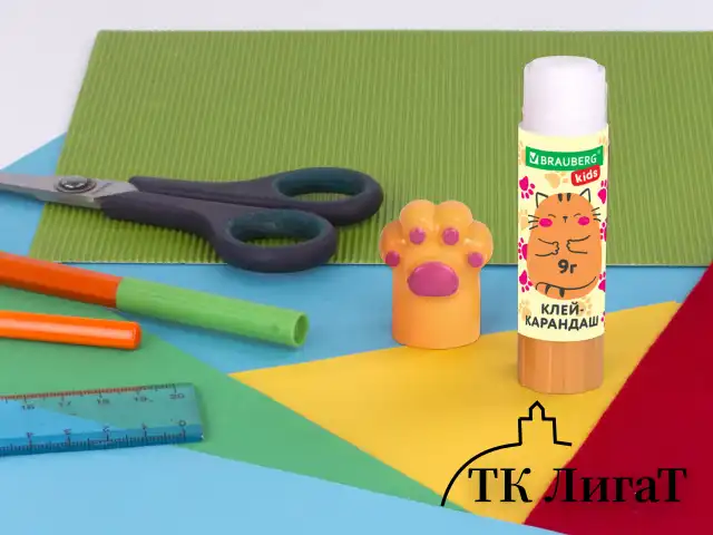 Клей-карандаш "Лапки" Cat Paw, 9 г, фигурный колпачок, 3 шт. на блистере, BRAUBERG KIDS, 271982