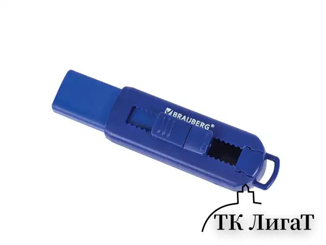 Ластик выдвижной BRAUBERG "Slider", 88х26х16 мм, синий, блистер, 271984