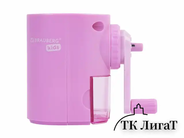 Точилка механическая BRAUBERG KIDS, для простых и цветных карандашей, корпус лавандовый, крепление к столу, 272004