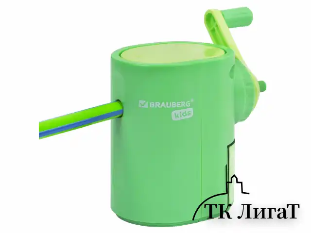 Точилка механическая BRAUBERG KIDS, для простых и цветных карандашей, цвет корпуса ассорти, 272006