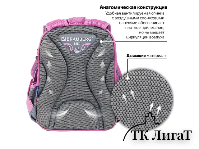 Ранец BRAUBERG QUADRO, 3 отделения, с брелком, "Anime friends", 37х28х18 см, 272022