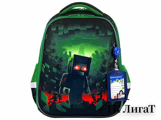 Ранец BRAUBERG FIT, 2 отделения, "Night warrior", 38х27х14 см, 272023