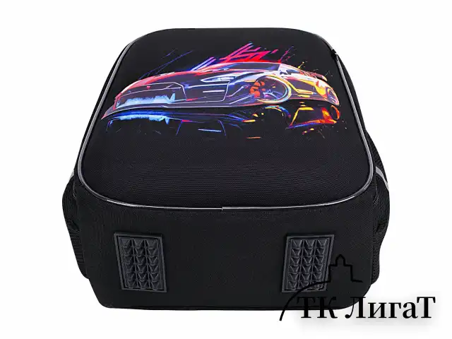 Ранец BRAUBERG LIGHT, 1 отделение, с брелоком, "Neon drift", 36х26х13 см, 272027