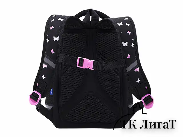 Ранец BRAUBERG LIGHT, 1 отделение, с брелоком, "Shining heart", фольгированная печать, 36х26х13 см, 272029
