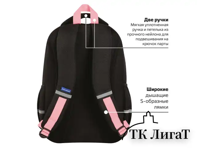 Рюкзак BRAUBERG MOTION, 2 отделения, 3 кармана, "Cat tower", 41х28х17 см, 272033