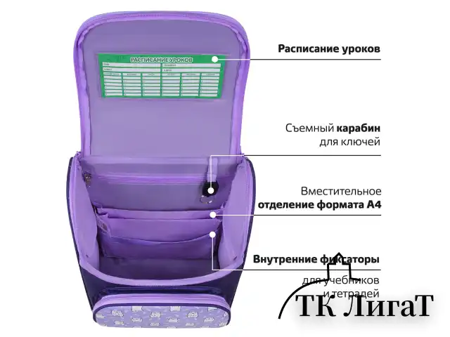 Ранец ПИФАГОР BASIC, 1 отделение, 3 кармана, эргономичная спинка, "Happy bear", 35х28х18 см, 272047