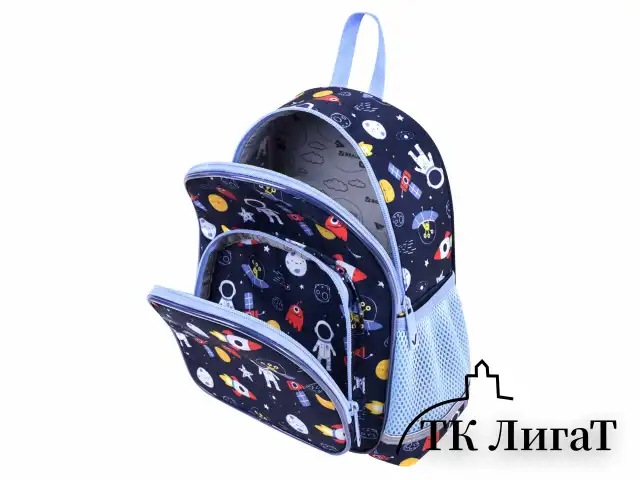 Рюкзак BRAUBERG KIDS PLAY детский, 1 отделение, 3 кармана, "In space", 29х23х12 см, 272051