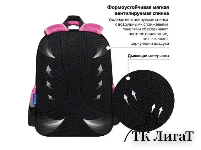 Рюкзак BRAUBERG FAVOUR, 2 отделения, 3 кармана, "Don