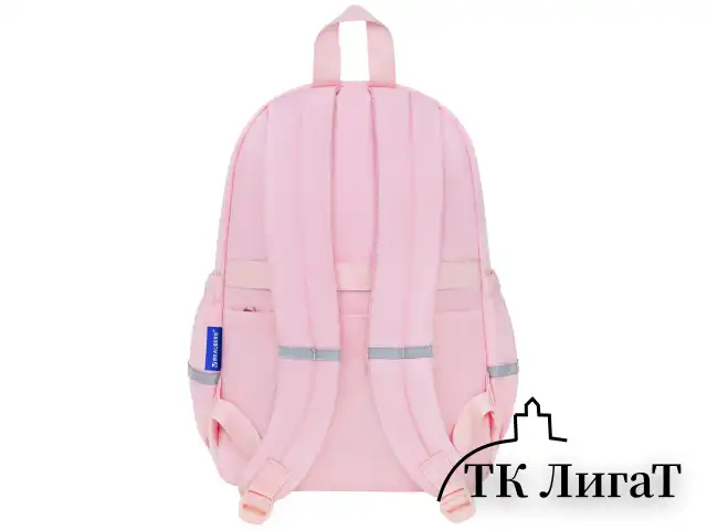 Рюкзак BRAUBERG PASTEL с термонашивками в комплекте, "Anime kitten", персиковый, 40х29х14 см, 272065