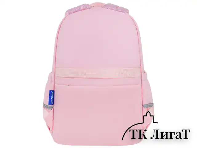 Рюкзак BRAUBERG PASTEL с термонашивками в комплекте, "Anime kitten", персиковый, 40х29х14 см, 272065