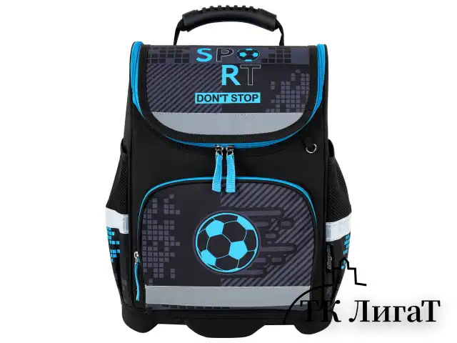Ранец ЮНЛАНДИЯ WISE, 1 отделение, 3 кармана, устойчивое дно, "Sport game", 37x29х15 см, 272072