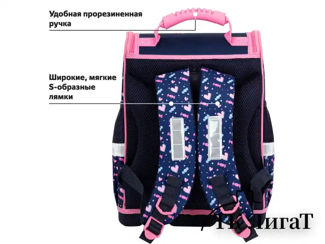 Ранец ЮНЛАНДИЯ WISE, 1 отделение, 3 кармана, устойчивое дно, "Donut worry", 37x29х15 см, 272073