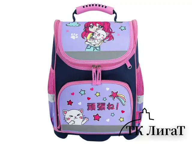Ранец ЮНЛАНДИЯ WISE, 1 отделение, 3 кармана, устойчивое дно, "Anime hugs", 37x29х15 см, 272074
