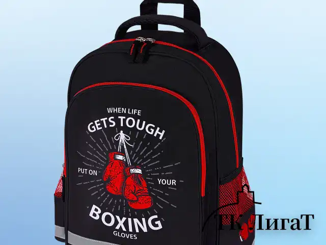 Рюкзак ПИФАГОР SCHOOL, 1 отделение, 3 кармана, "Boxing", 38x28х14 см, 272077