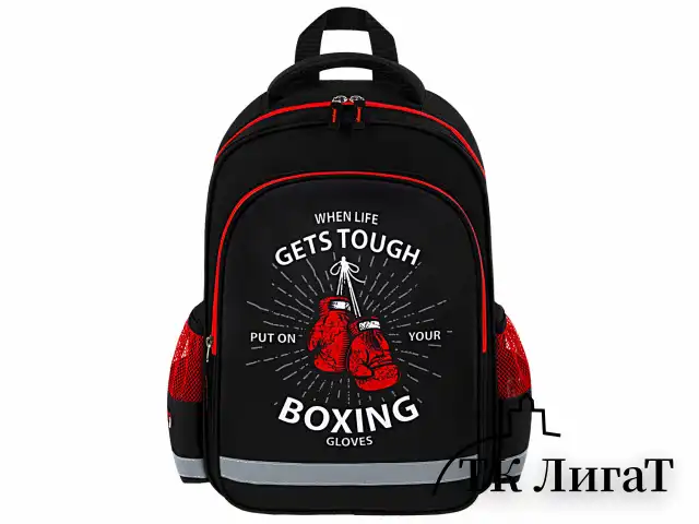 Рюкзак ПИФАГОР SCHOOL, 1 отделение, 3 кармана, "Boxing", 38x28х14 см, 272077