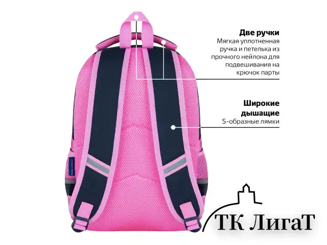 Рюкзак BRAUBERG VIBE, 2 отделения, 5 карманов, "Cat meeting", 40х28х14 см, 272089