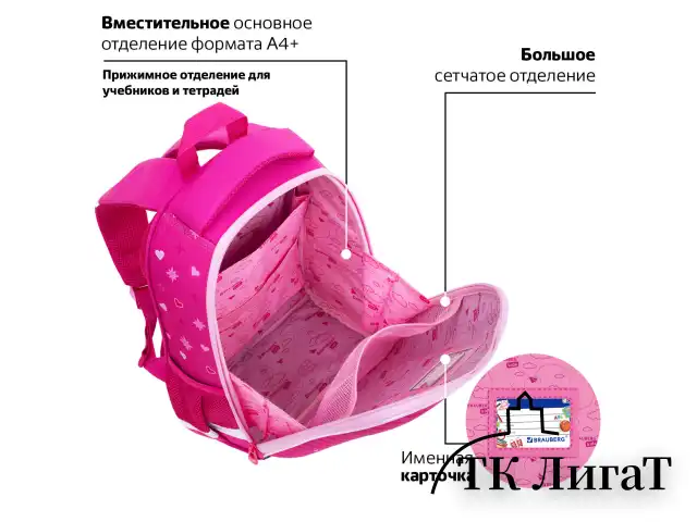 Ранец BRAUBERG KIDS START, 1 отделение, 2 кармана, "Anime style", 35х26х13 см, 272094