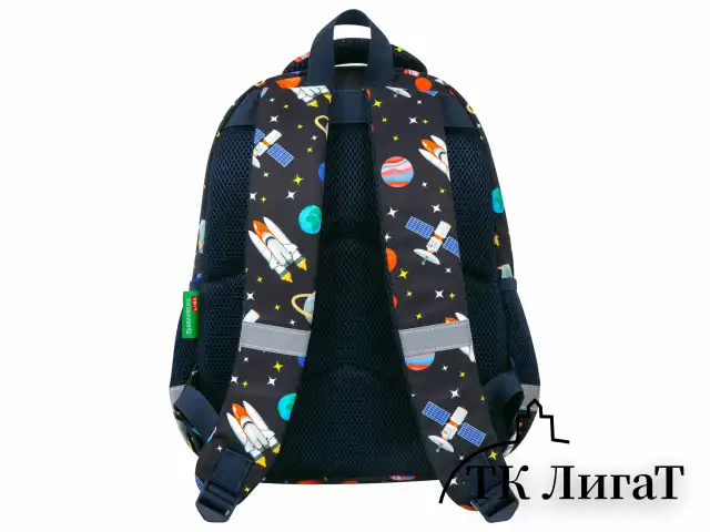 Рюкзак BRAUBERG KIDS SET, с пеналом в комплекте, 2 отделения, "Space infinity", 37x28x16 см, 272099