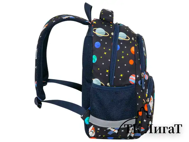 Рюкзак BRAUBERG KIDS SET, с пеналом в комплекте, 2 отделения, "Space infinity", 37x28x16 см, 272099