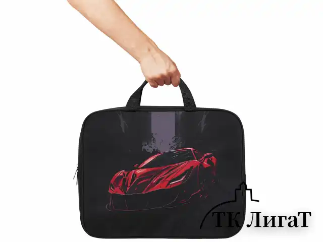 Папка на молнии с ручками BRAUBERG KIDS А4, 1 отделение, полиэстер, 80 мм, "Red car", 272122