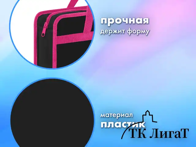 Папка на молнии с ручками BRAUBERG А4, 1 отделение, пластик, 80 мм, "Anime girl", 272162