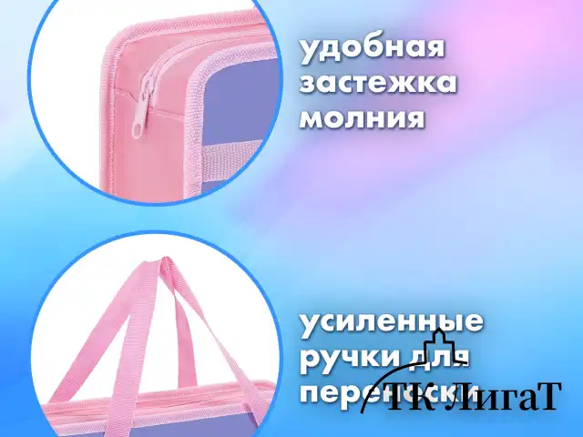 Папка на молнии с ручками BRAUBERG А4, 1 отделение, пластик, 80 мм, "Meow", 272163