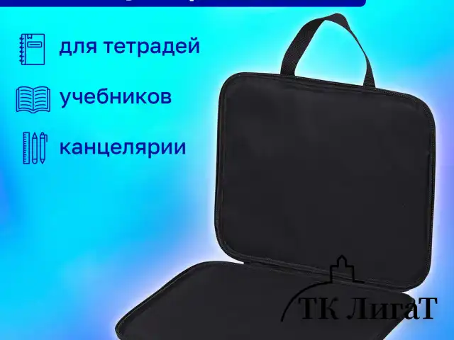Папка на молнии с ручками BRAUBERG А4, 1 отделение, полиэстер, 20 мм, "Black and white", 272172
