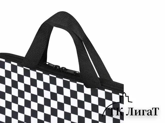 Папка на молнии с ручками BRAUBERG А4, 1 отделение, полиэстер, 20 мм, "Black and white", 272172