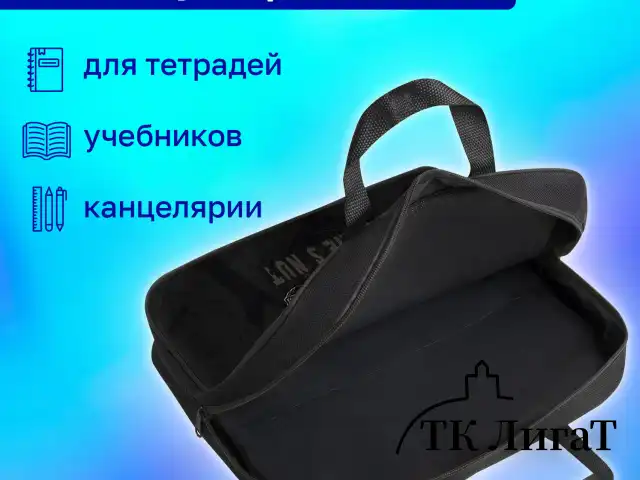Папка на молнии с ручками BRAUBERG А4, 1 отделение, полиэстер, 80 мм, "Dino attack", 272179