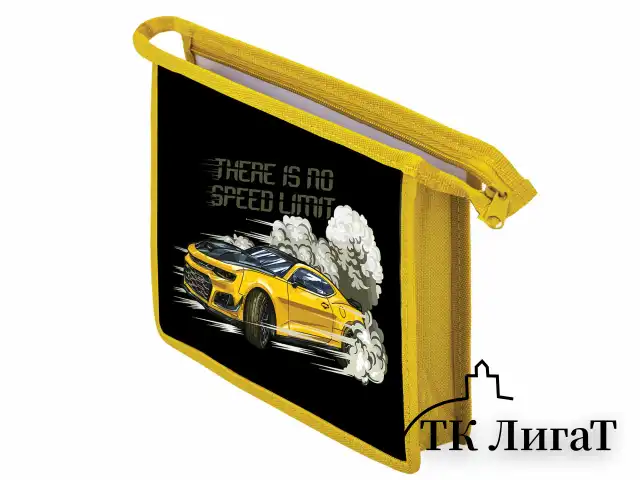 Папка для тетрадей ПИФАГОР А5, 1 отделение, пластик, на молнии, Extreme speed, 272197