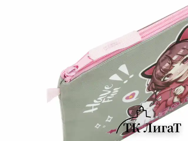 Папка для тетрадей BRAUBERG А5, 1 отделение, полиэстер, на молнии, с ручкой, "Anime friends", 272202