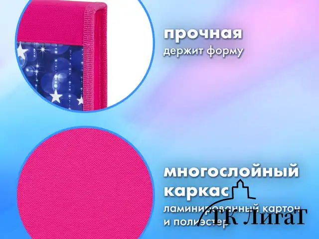 Папка на молнии BRAUBERG А4 с ручкой, с органайзером, 1 отделение, "Cute fox", 272217