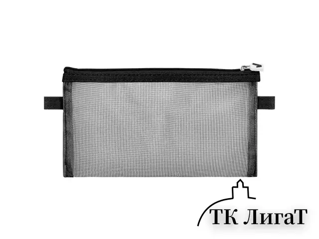 Пенал-конверт BRAUBERG, сетка, 22x10 см, черный, 272237