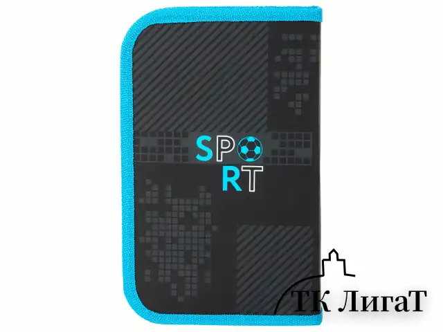 Пенал ЮНЛАНДИЯ, 1 отделение, картон с эффектом soft-touch, 19х11 см, "Sport game", 272262