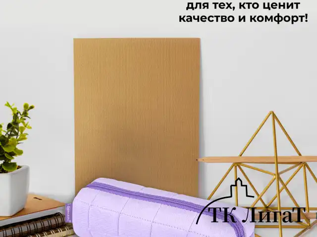 Пенал BRAUBERG, мех, 21х6х6 см, фиолетовый, 272280