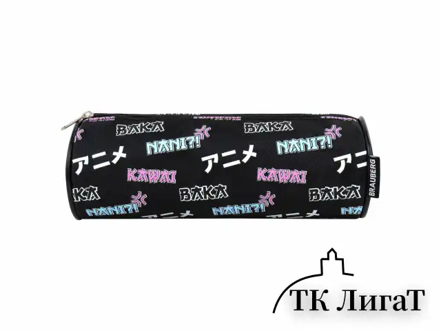 Пенал-косметичка BRAUBERG, Anime, черный, 20х7х7 см, 272295